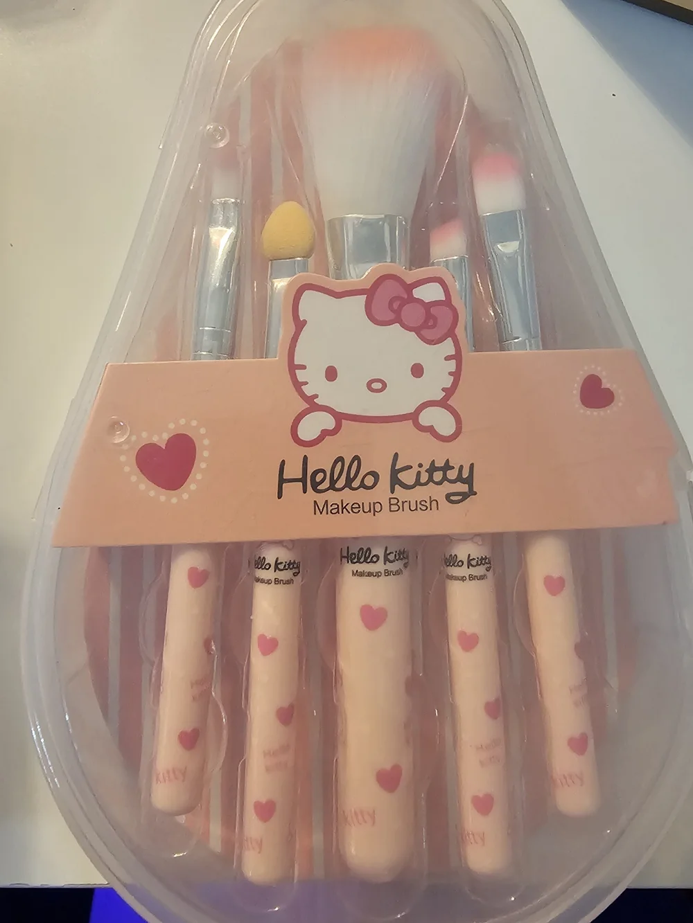 Hello Kitty Peach & Pink Cosmetic Brush Set
